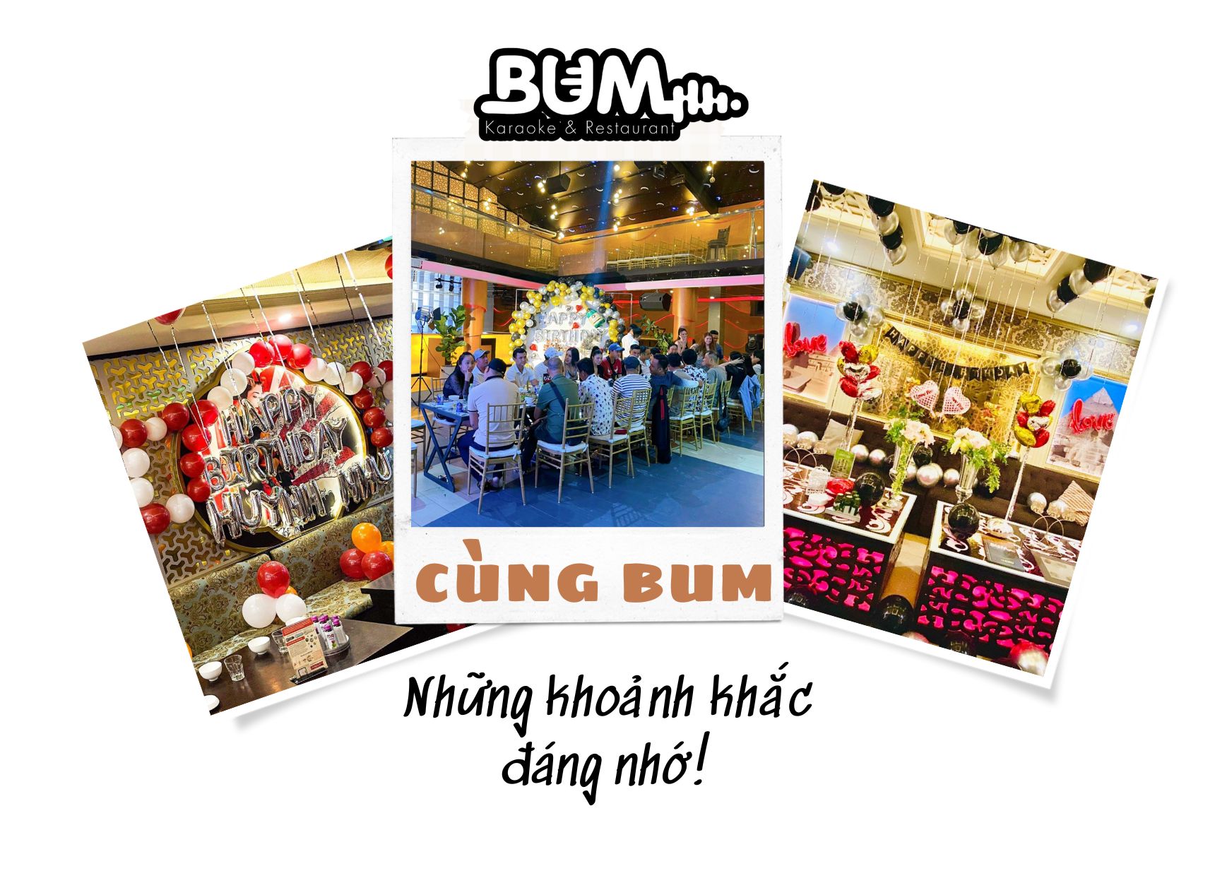 Dịch vụ kèm theo khi đặt tiệc sinh nhật tại Karaoke Bum