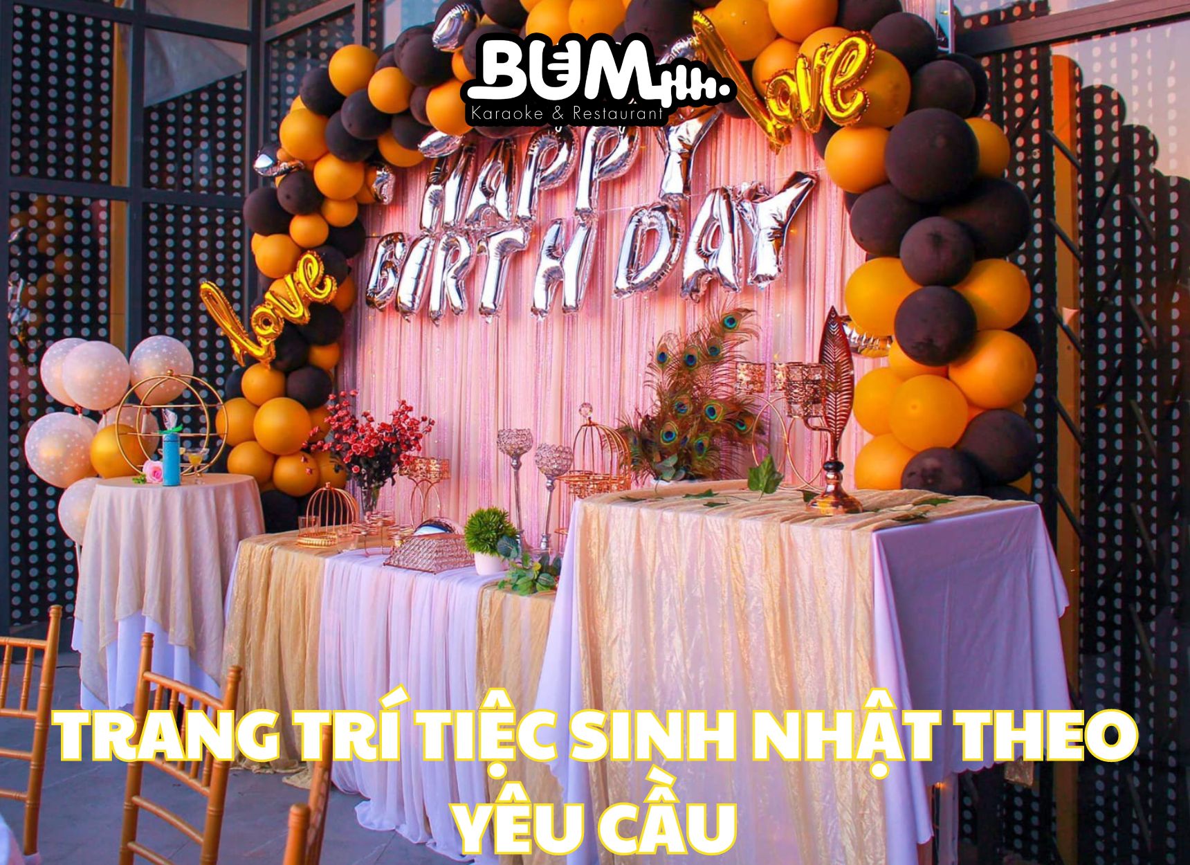 Trang trí tiệc sinh nhật trọn gói, tận nơi giá rẻ