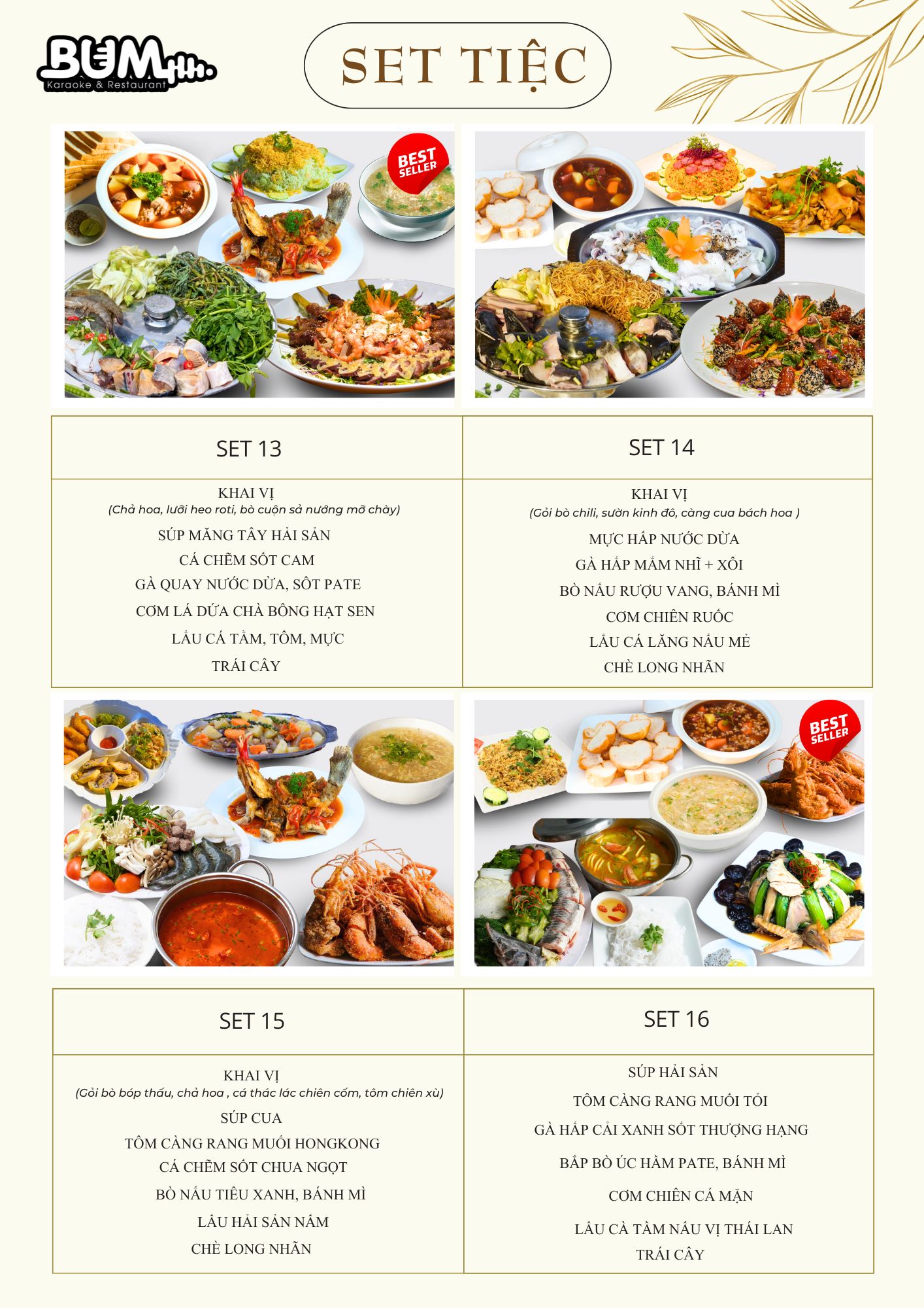 Nhà hàng Karaoke BUM - Chuyên karaoke, tiệc trọn gói tại nhà hàng và tận nơi