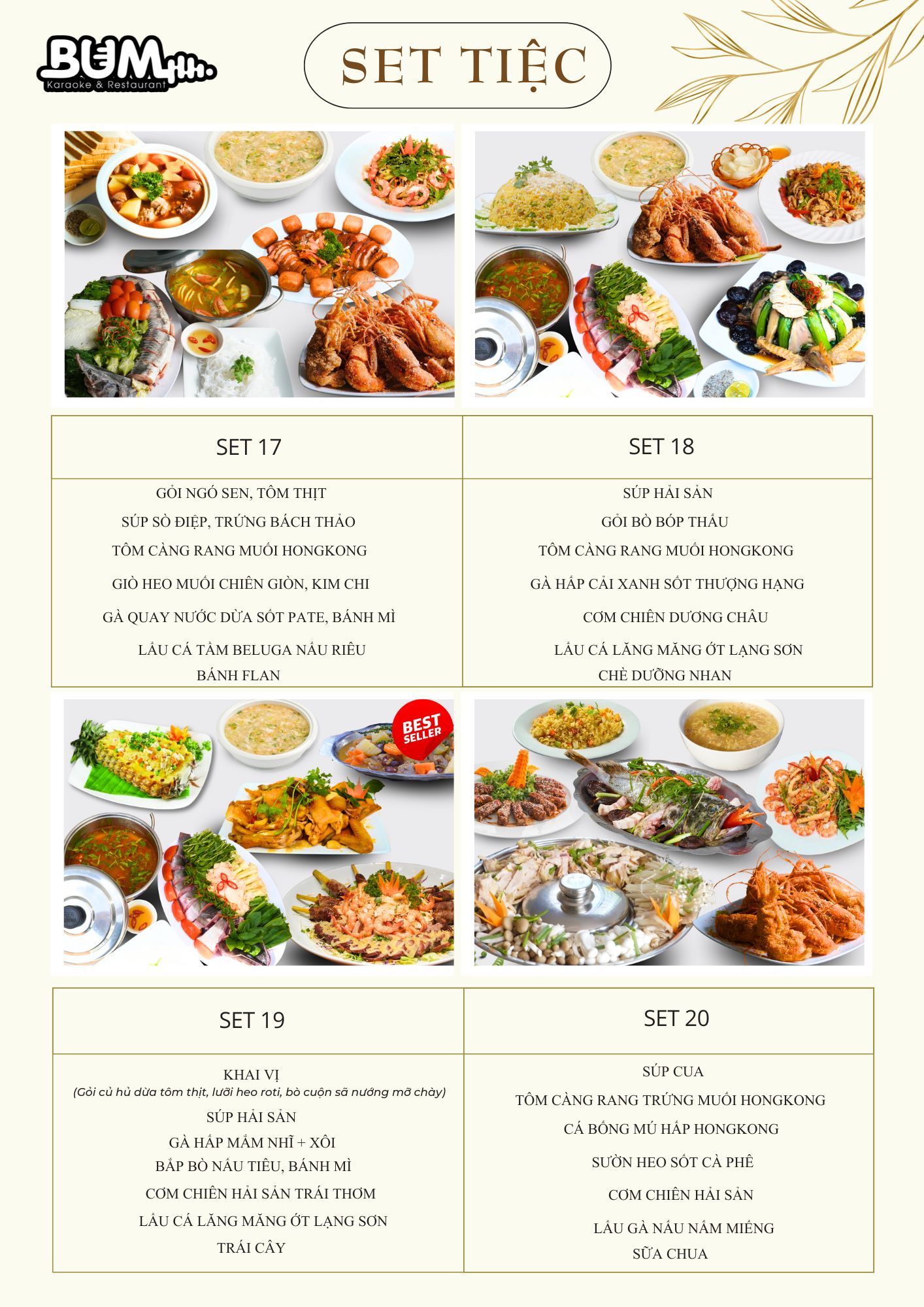 Khám phá Menu tiệc giá rẻ 1.250.000đ